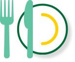 alt="Take ORSERDU™ (elacestrant) Tablet With Food Icon
